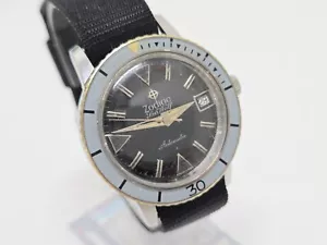 Men's Zodiac Seawolf stainless steel automatic with date watch - Picture 1 of 6