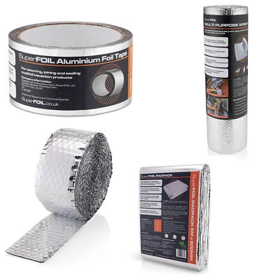 Superfoil Insulation Pipe Wrap /Radiator Foil / Membrane / Bubble Foil / Tape - Image 1 of 4