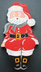 Linda estatuilla de madera de Papá Noel pintada a mano de Papá Noel - Imagen 1 de 1