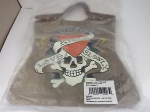 Ed Hardy Tote Bag LKS Love Kills Slowly Gold/Bronze 2009 Brand New 17" x 15" - Picture 1 of 6