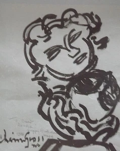 Chaim Gross  Inscribed Sketch; Signed - Picture 1 of 1