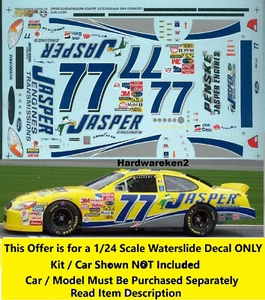 NASCAR DECAL #77 JASPER ENGINES 2003 FORD TAURUS DAVE BLANEY SLIXX 1/24 - Picture 1 of 2