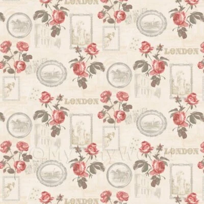 Miniatura per Casa Delle Bambole Rosso Rose E Immagine Cornici Carta da Parati - Immagine 1 di 4