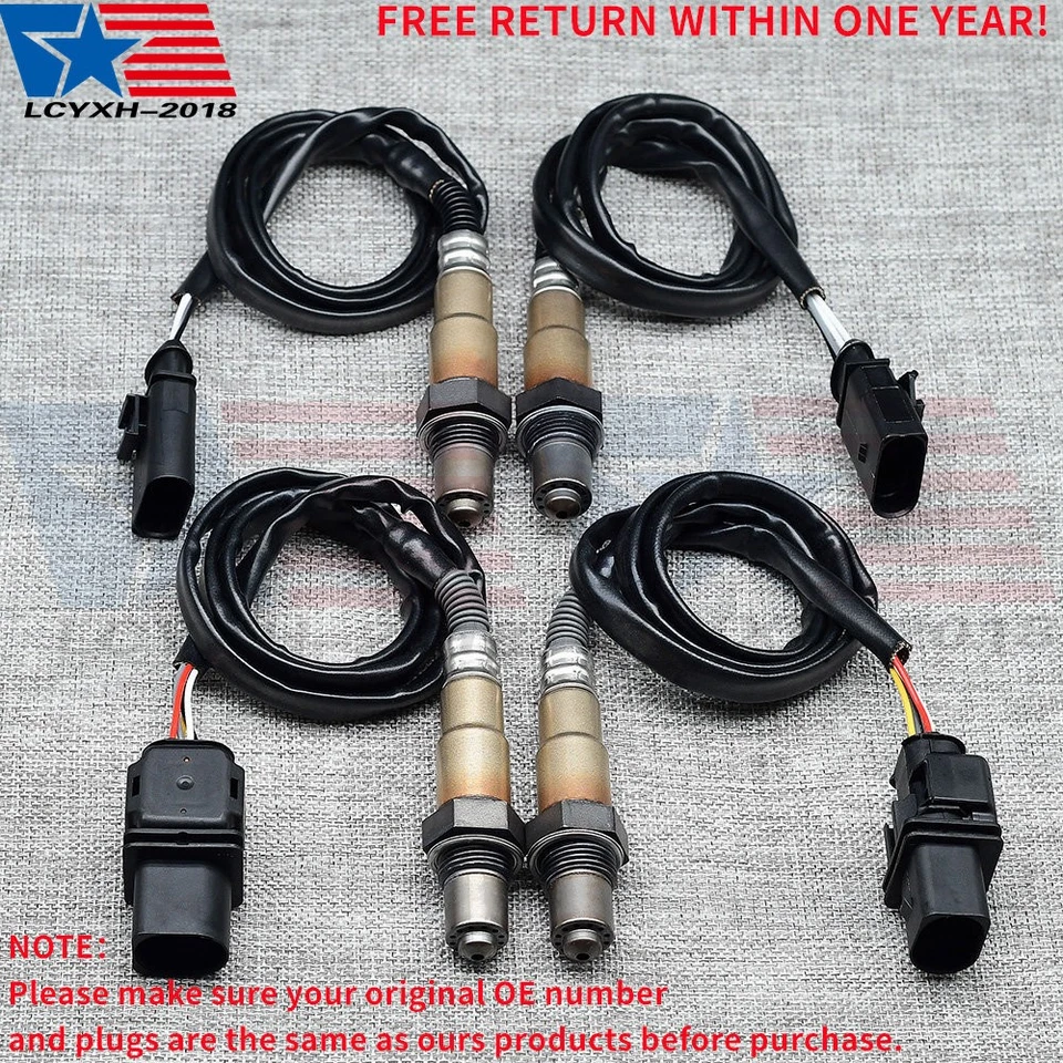 4x Sensor de oxígeno O2 aguas arriba + aguas abajo para Volkswagen Touareg 2007-2017 3,6 L V6 Foto 1 de 4
