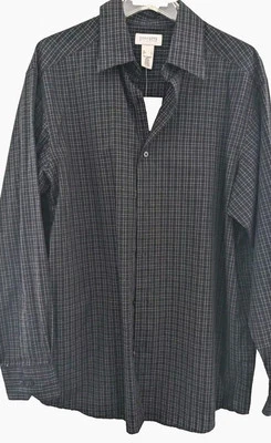 CONCEPTS by CLAIBORNE Men's Checkered Long Sleeve Button-up Shirt - Size L - Image 1 of 4