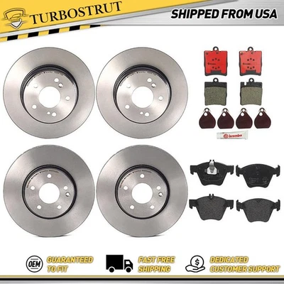 Kit de pastillas de rotores de freno delanteros traseros OE Brembo para Mercedes-Benz CLK320 2000-2003 Foto 1 de 4