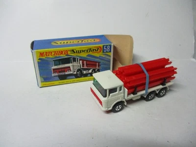 Camión viga Matchbox Lesney Superfast SF58 DAF - Carrocería CREMA transición, en caja Foto 1 de 2