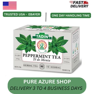 Tadin Pfefferminztee. Beruhigt & verbessert die Energie. Kräutermischung. 24 Taschen. 0,85 oz - Bild 1 von 5