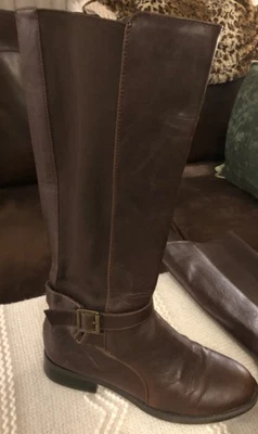 Женские сапоги для верховой езды White Mountain коричневые размер 8 с пряжкой и молнией - Изображение 1 из 4