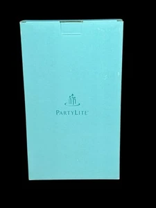 PartyLite IRIS Tealight Lamp P8734 Tiffany Style Blue Glass Holder Votive Candle - Picture 1 of 18