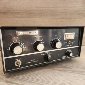 BROKEN Swan 1200-x Ham Radio Amplifier Meter Tube Type Linear FOR PARTS - Photo 1/14