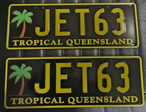 PERSONALISED PLATES QUEENSLAND JET63 IN MINT CONDITION FREE EXPRESS POST - Picture 1 of 1