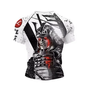 Samurai Jiu Jitsu MMA Rash Guard Compression Shirt | Grappling Dry Fit Size L - Picture 1 of 2