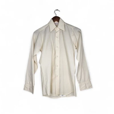 1970s Pierre Cardin Garcon Vintage Dress Shirt in Ivory Size L - Image 1 of 4