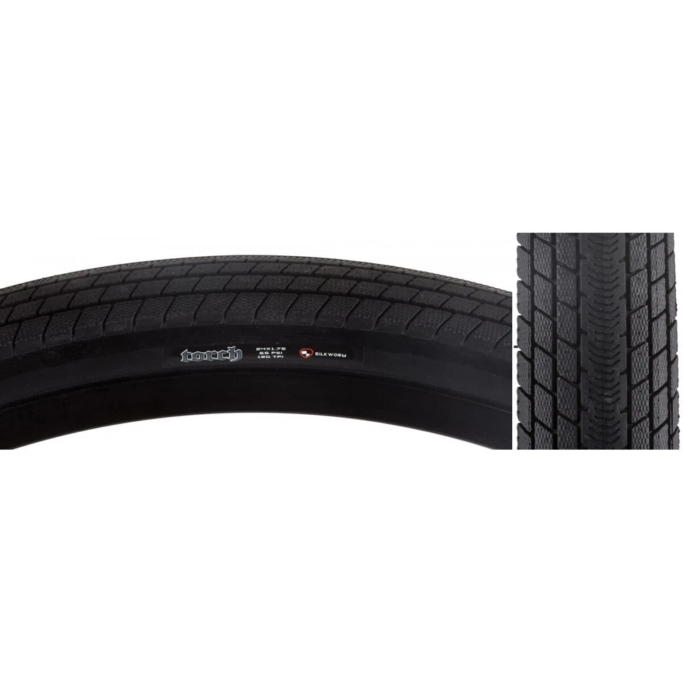 Maxxis Torch DC/SS Tire 24x1.75 Black Wire 120TPI Dual Compound SilkShield - Image 1 of 1