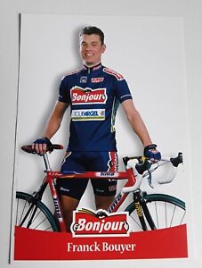 CYCLISME Carte cycliste FRANCK BOUYER Équipe BONJOUR 2000 .