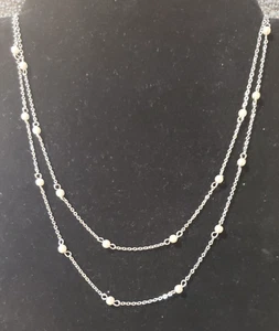 NUEVO COLLAR ESTACIÓN A NEW DAY IMITACIÓN PERLA 2 HILOS 17"-20", NUEVO CON ETIQUETAS $15 - Imagen 1 de 9