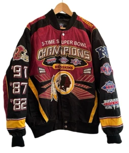 Vtg NFL Washington Redskins Jacket Mens L Embroidered Walter Wetzel Logo RARE - Picture 1 of 22