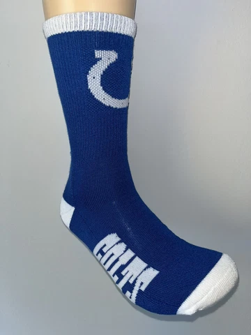 INDIANAPOLIS COLTS NFL FOOTBALL JERSEY LOGO LINED CREW LENGTH SOCKS LARGE Cover
