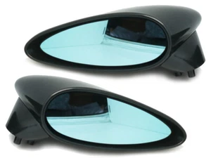 Direct-Fit Door Mirror Assemble For 2007-2014 HONDA FIT Black Manual G-Blue Lens - Picture 1 of 6