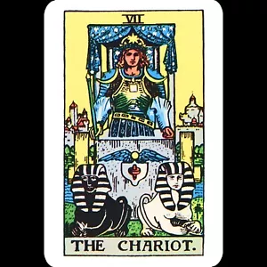 Tarot Card Metal Sign 8x12 Chariot Waite Smith Deck Sphinxes Captain Wand Canopy - Picture 1 of 2