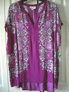 Ladies Plus Floral Blouse Size 2X Simply Emma - Picture 1 of 2