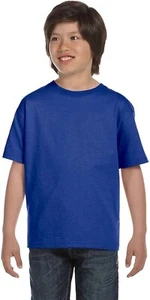 Boys Hanes Beefy-T 5384 Cotton Jersey T-Shirt Unisex Casual Tops Size S NEW NWT - Picture 1 of 6