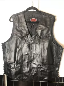 Motorradweste Herren Größe 48 Jafrum schwarz Leder - Bild 1 von 6