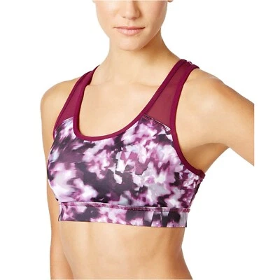 Sujetador deportivo Ideology para mujer estampado espalda cruzada púrpura Berry Blur S - Nuevo sin etiquetas Foto 1 de 2