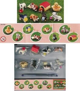 Set 8 Mini Figure Little Dogs Breeds Part 1 Gashapon Bandai