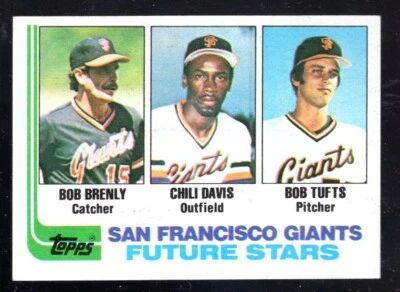 1982 Topps #171 Giants Future Stars w Bob Brenly/ Chili Davis Rookie NM-MT Foto 1 de 2