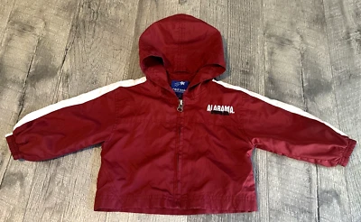 锐步阿拉巴马深红潮夹克婴儿婴儿12个月风衣连帽衬里 — 第 1/4 张图片