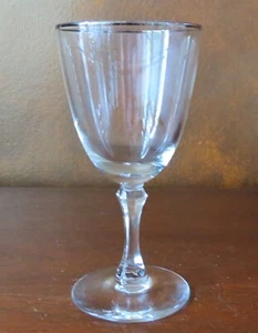 Lenox Montclair Platinum Trim Crystal 5 7/8” Wine Goblet(s) - Picture 1 of 5