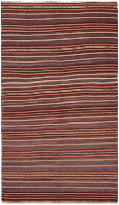 Vintage Hand Woven Traditional Kilim Rug 5'2" x 9'3" Oriental Wool Carpet - Image 1 of 4