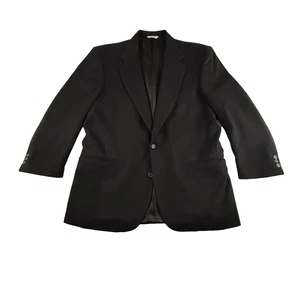 VTG Stafford Sport Coat Mens 42R Black Super Soft Blazer Suit Jacket Made in USA - Picture 1 of 14