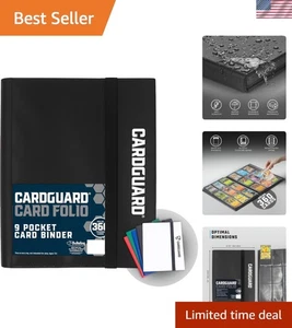 Deluxe Side-Loading Card Album - Black 9-Pocket Binder for Safe Card Storage - Picture 1 of 9