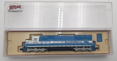 Locomotora diésel Atlas 49020 escala N Oakway EMD SD60 #9058 EX/caja Foto 1 de 4