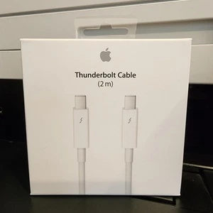 Apple Thunderbolt Cable 2M 6.56ft White MD861LL/A A1410 OEM Authentic Genuine - Photo 1/1