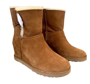 Bota de cuña UGG Classic para mujer marrón gamuza 1113479 para mujer talla 9,5 nueva sin etiquetas - Imagen 1 de 8