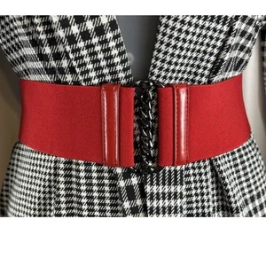 The Limited roter elastischer Korsettgürtel breite Taillenmieder Kette Schnalle schick 70-26 - Bild 1 von 16