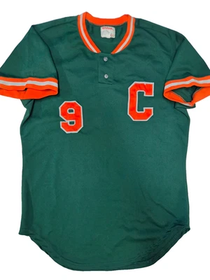 Wilson Vintage MLB Miami Hurricanes Jersey #9 in Green Size 44 - Image 1 of 4