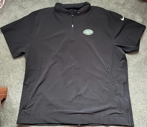 New York Jets Nike Team Player Issued 1/4 Zip Black Pullover Jacke XXL 2XL - Bild 1 von 4