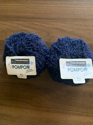 Schachenmayr Nomotta Pompón Mezcla Lana Hilo 2 Bolas Azul Marino Efecto Tweed Nuevo de Lote Antiguo Foto 1 de 4