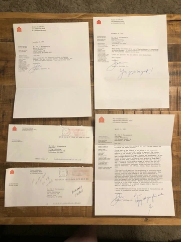 3 ORIGINAL Letters to Val Halamandaris/NAHC Fm: Joseph Califano/Sec Health & Ed Cover
