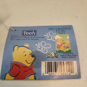 NWT Vintage 1997 Disney Winnie The Pooh Easter Decorative Garden/Yard Flag - Picture 1 of 9