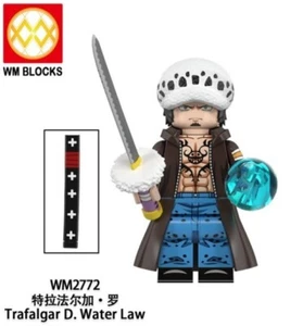 2 inch Custom One Piece Trafalgar Law Minifigure with Base, New/Mint - Picture 1 of 1