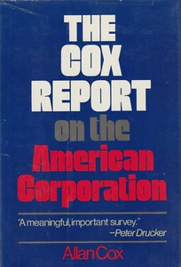 THE COX REPORT ON THE AMERICAN CORPORATION BY ALLAN COX, 1982 (DUST JACKET) STAT - Picture 1 of 1