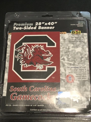 SOUTH CAROLINA GAMECOCKS HOUSE FLAG 28"X40" PREMIUM TWO-SIDED NCAA LICENSED Cover