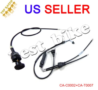 Yamaha PW 50 PW50 Throttle Gas Accelerator Cable & Pull Choke Cable 1981-2013 - Image 1 of 3