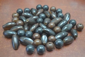 100+ PCS ASSORT CHOCOLATE BROWN RESIN TUBE BEADING BEADS 1/2" - 1 1/4" #T-4072A - Picture 1 of 1